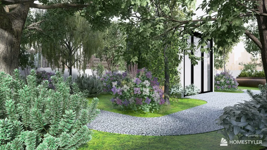 Roof Garden 3d design renderings