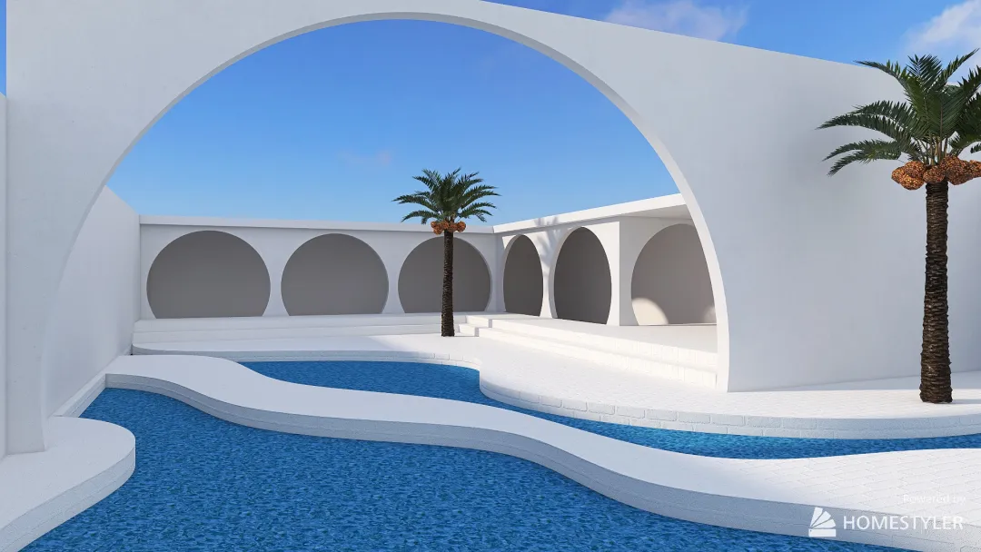 organic pool 3d design renderings