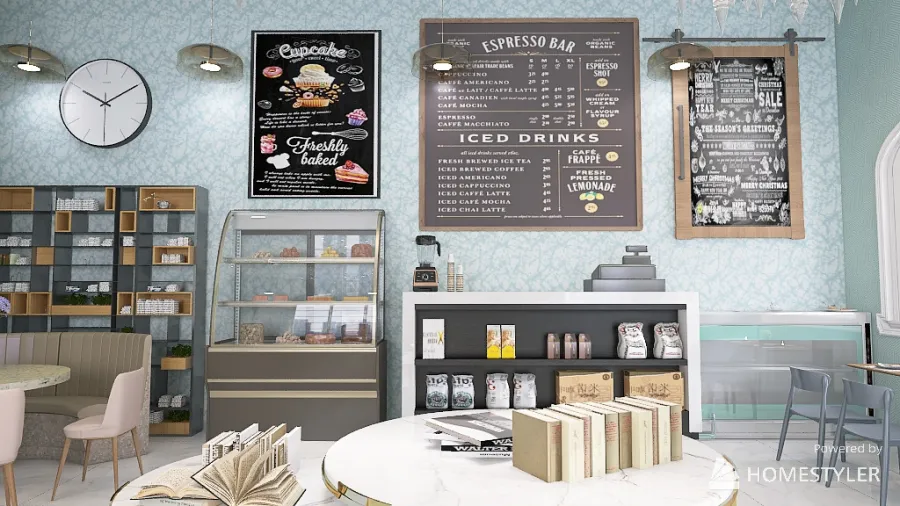 Coffee House 3d design renderings
