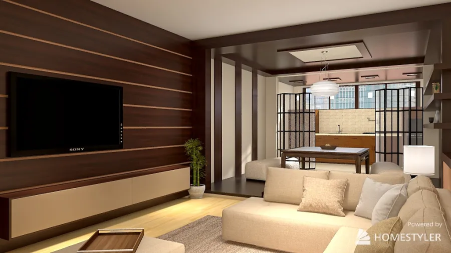 Japandi Style 1 3d design renderings
