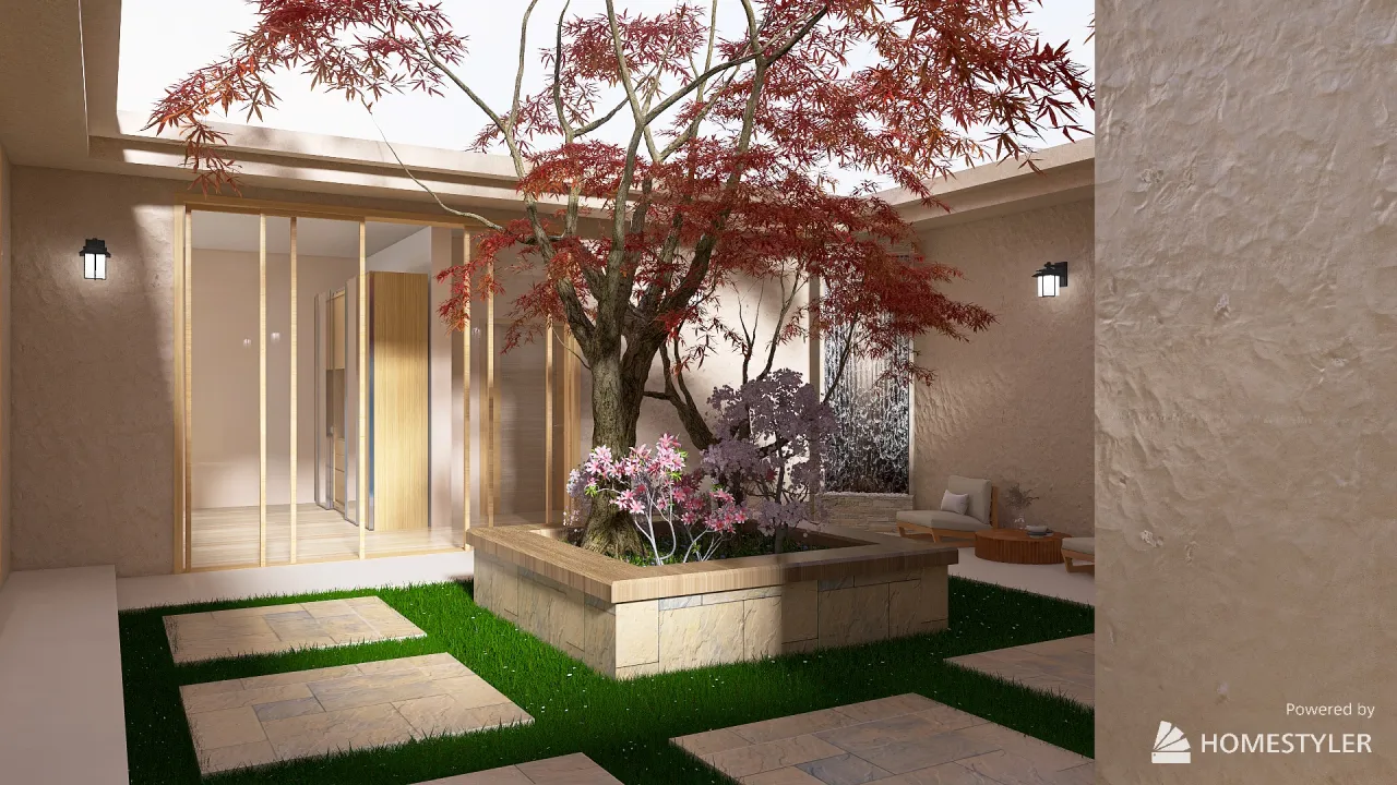 Courtyard 3d design renderings