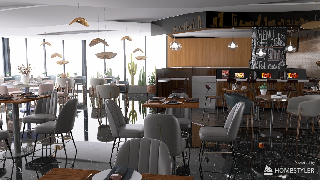 Raylton Restaurant 3d design renderings