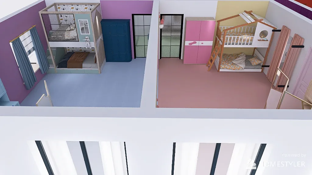 4 CHILDREN ROOM 3d design renderings