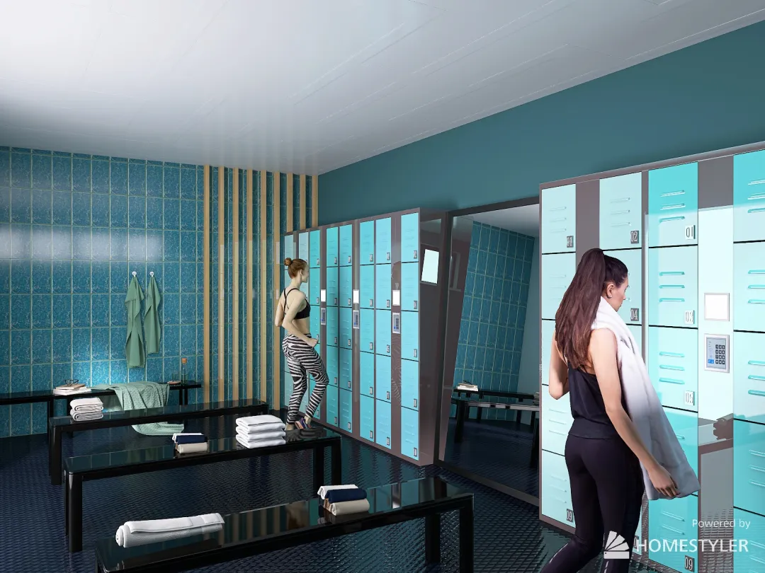 Raylton changing rooms 3d design renderings