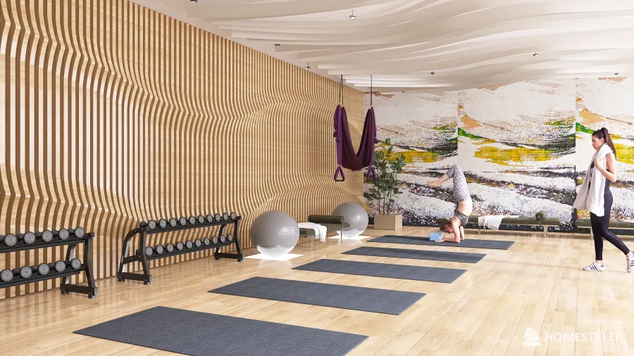 Raylton Yoga studio 3d design renderings