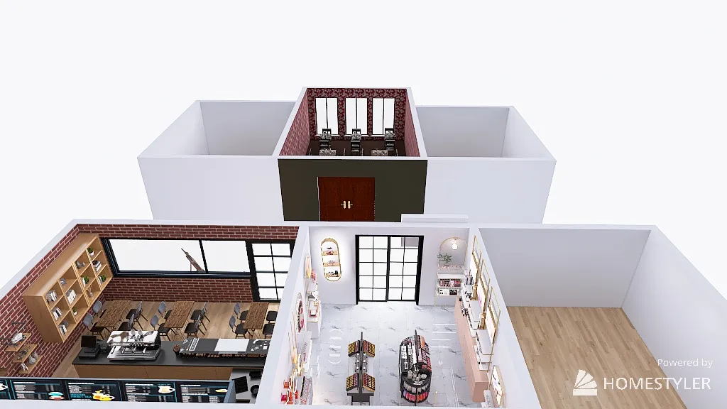 Shops 3d design renderings