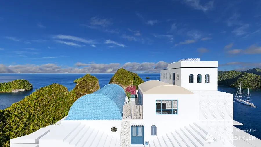 Santorini 3d design renderings