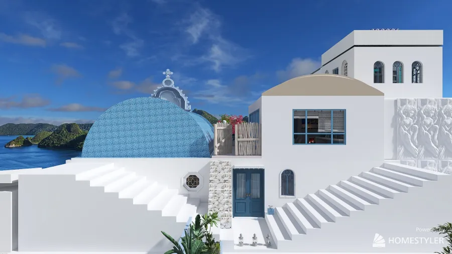 Santorini 3d design renderings