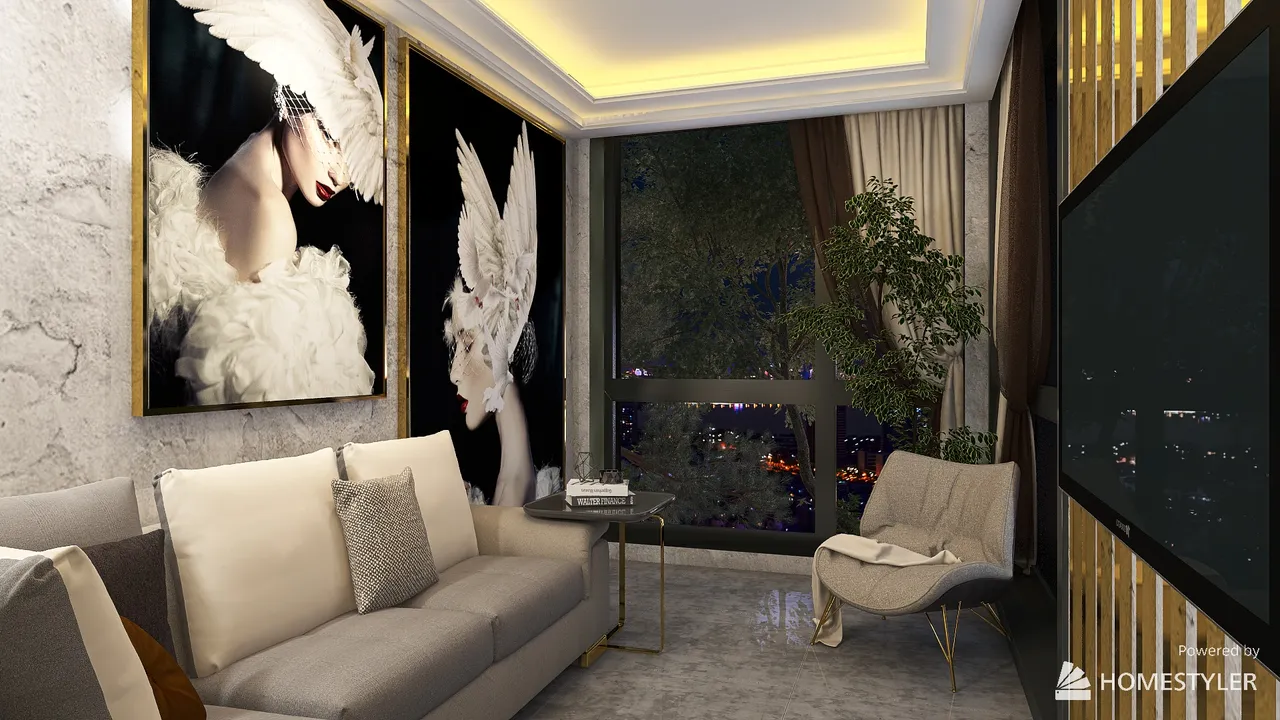 salon-studio decor and art ＂LeM＂ 3d design renderings