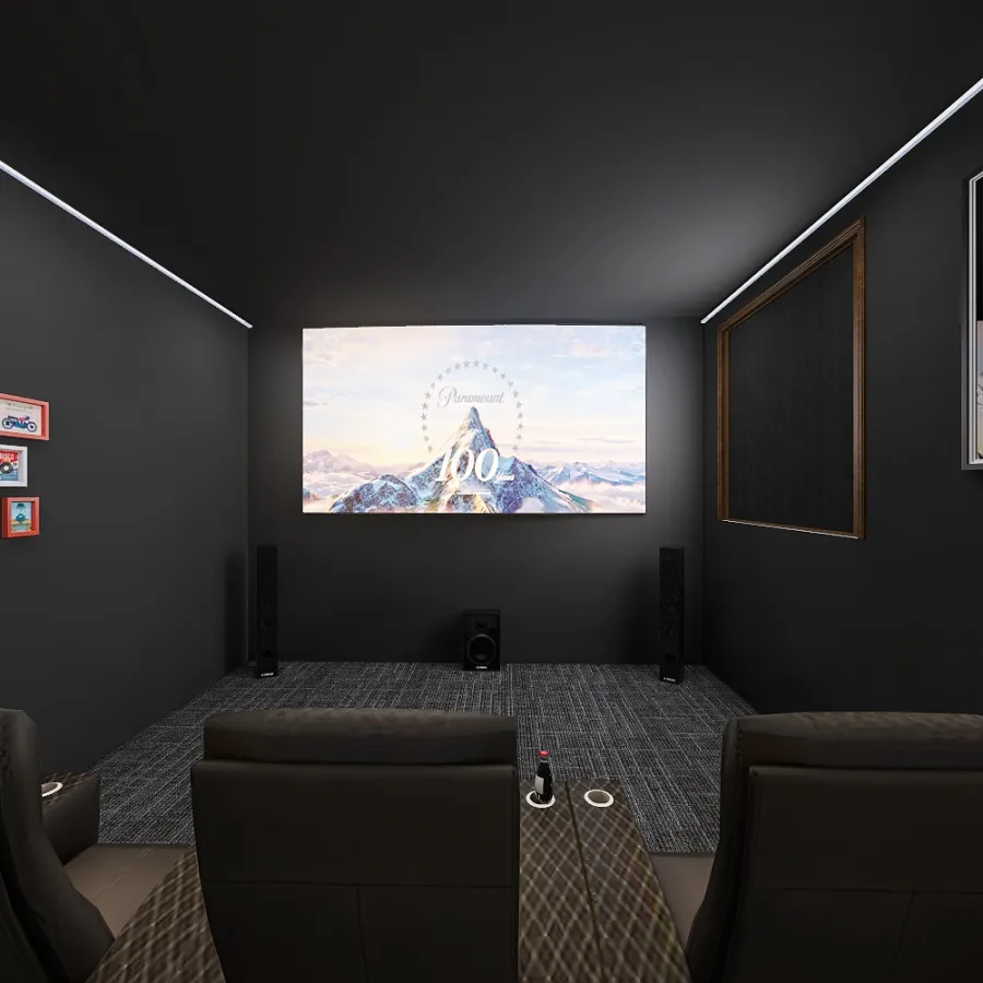 Media Room 3d design renderings