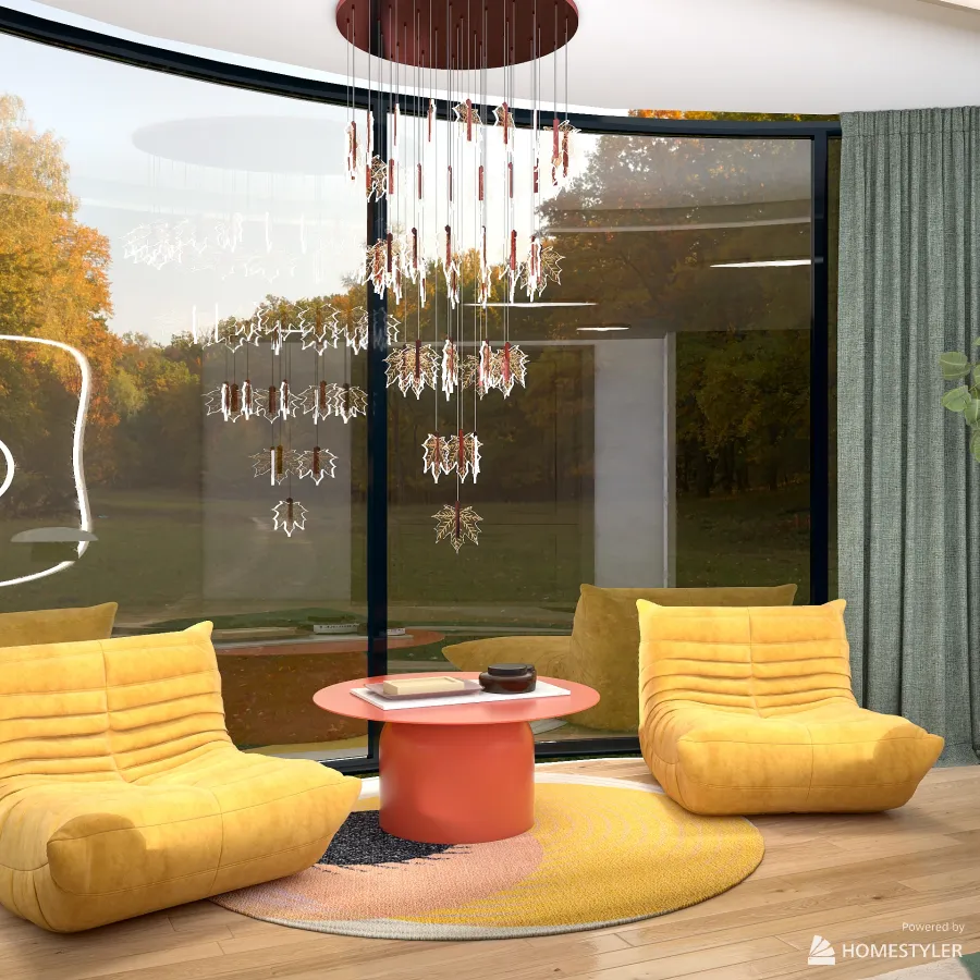 fall vibes bedroom 3d design renderings