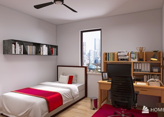 Dorm Room Suite Design Rendering