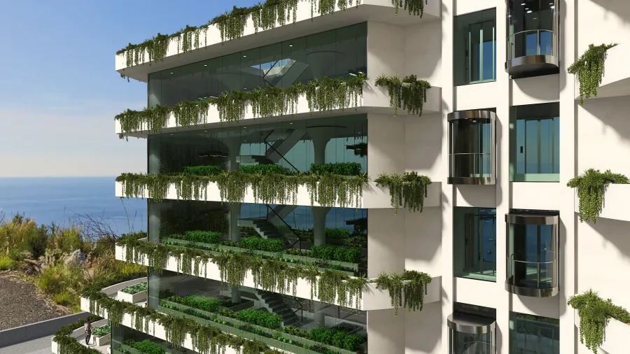 Edificio Verde 3d design renderings