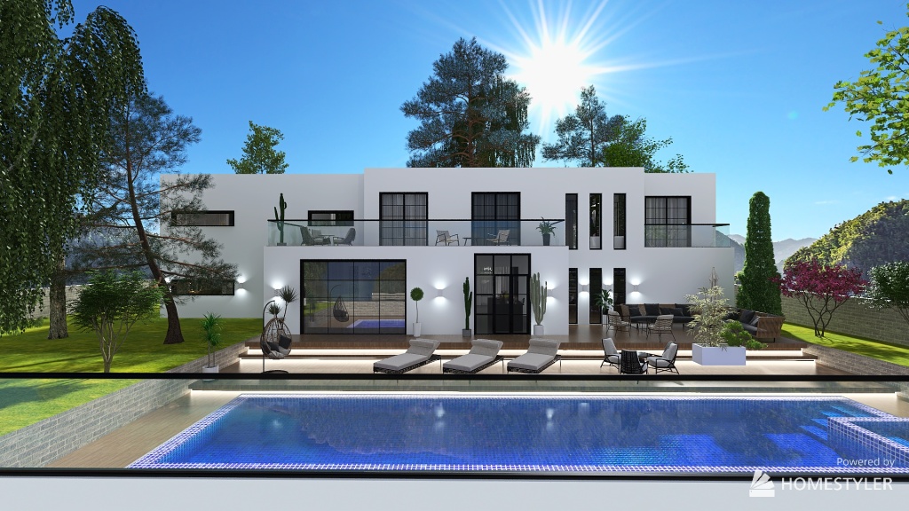 Sophisticated Modern Mansion Off The Strip 3d design renderings