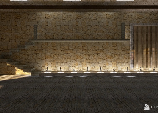 Party lounge area "Stone" Design Rendering