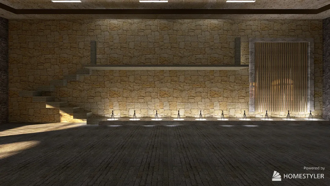Party lounge area "Stone" 3d design renderings