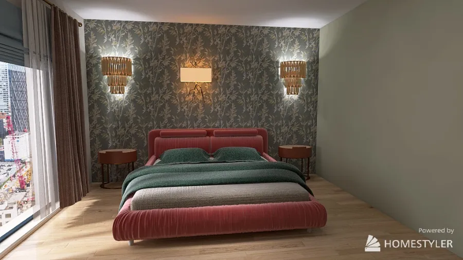 Glamour bedroom 3d design renderings