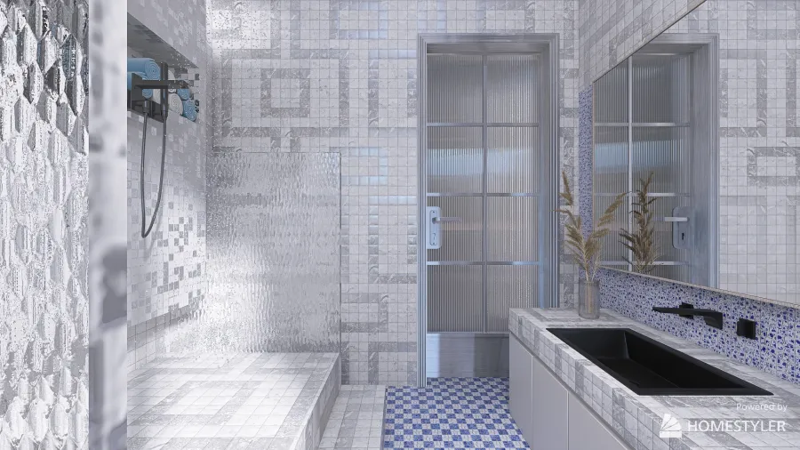 Guest's Bathroom 3d design renderings
