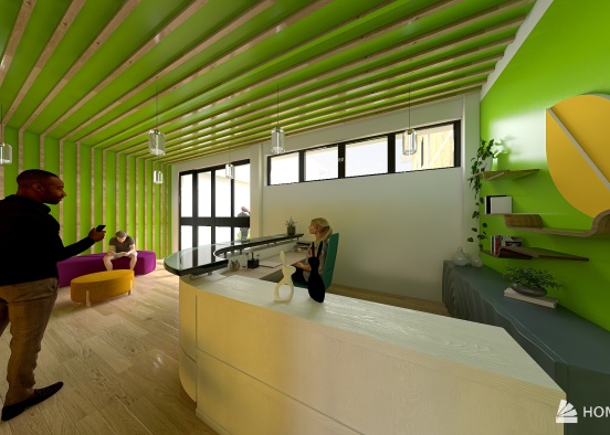 interior TWO of green Design Rendering