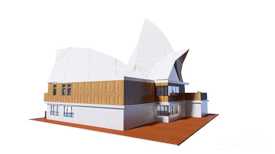 Jane Liu - School Project - Sydney Opera Inspired Residence 3d design renderings