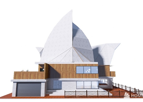Jane Liu - School Project - Sydney Opera Inspired Residence Design Rendering