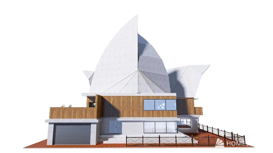 Jane Liu - School Project - Sydney Opera Inspired Residence 3d design renderings