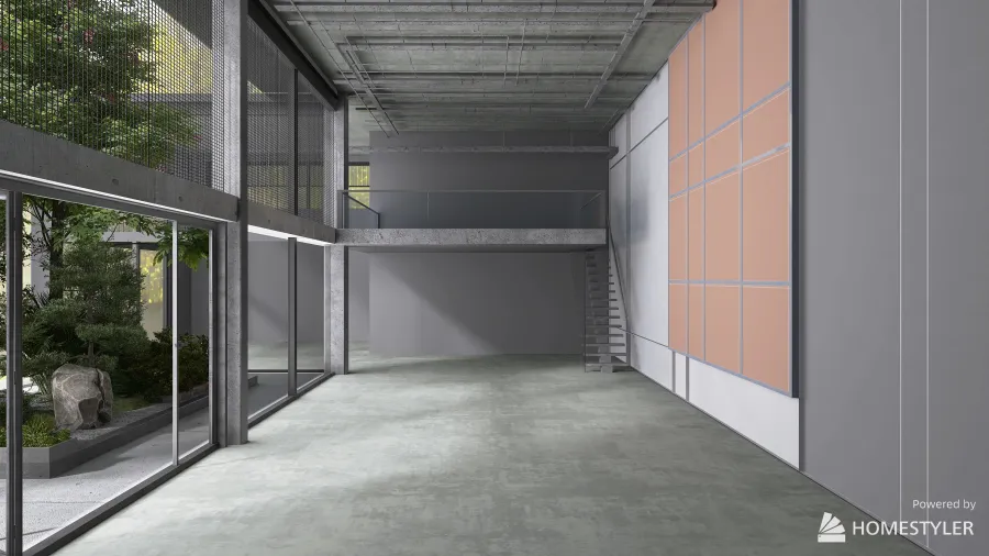 Industrial Empty Room 3d design renderings
