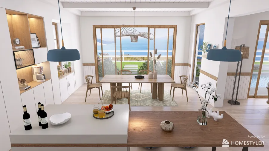 coastal home 3d design renderings