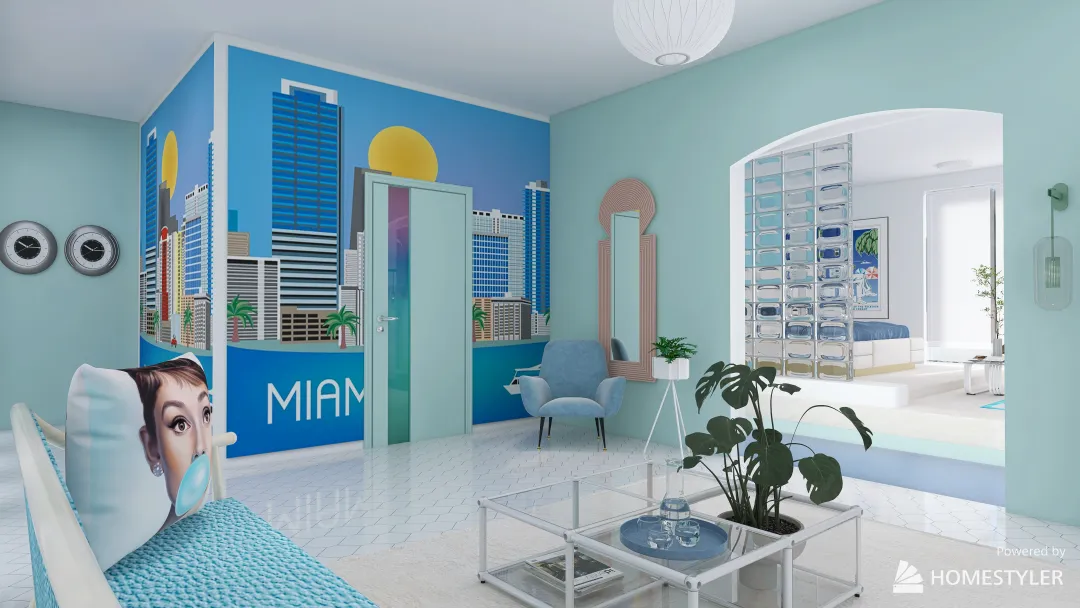 MIAMI COASTAL BLUES 3d design renderings