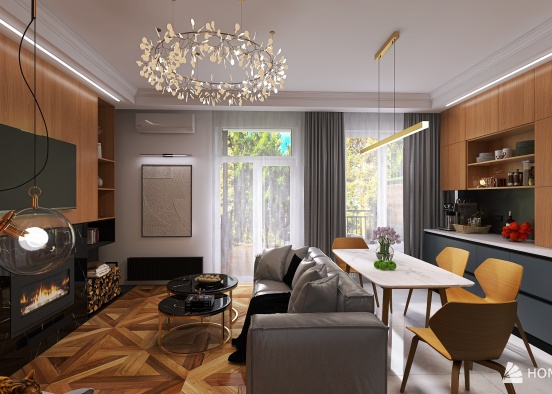 Apartment in Kyiv. Ukraine. Design Rendering