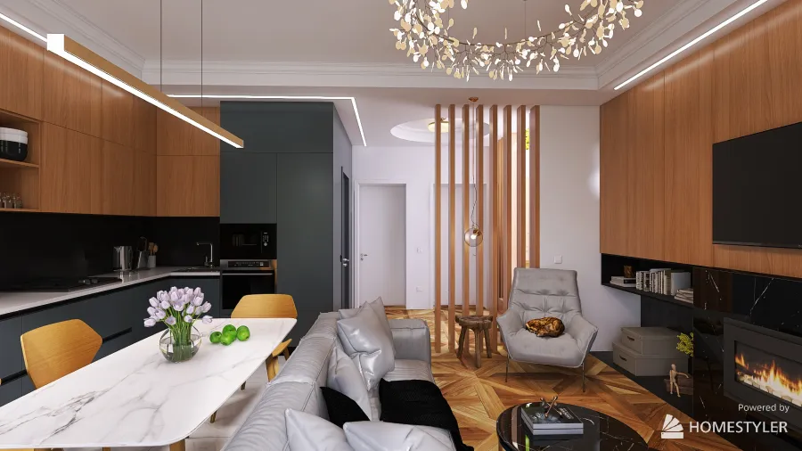 Apartment in Kyiv. Ukraine. 3d design renderings