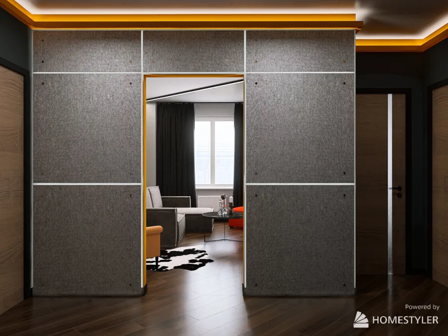 Квартира холостяка 3d design renderings