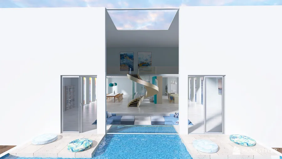 Coastal Casa Cascais 3d design renderings
