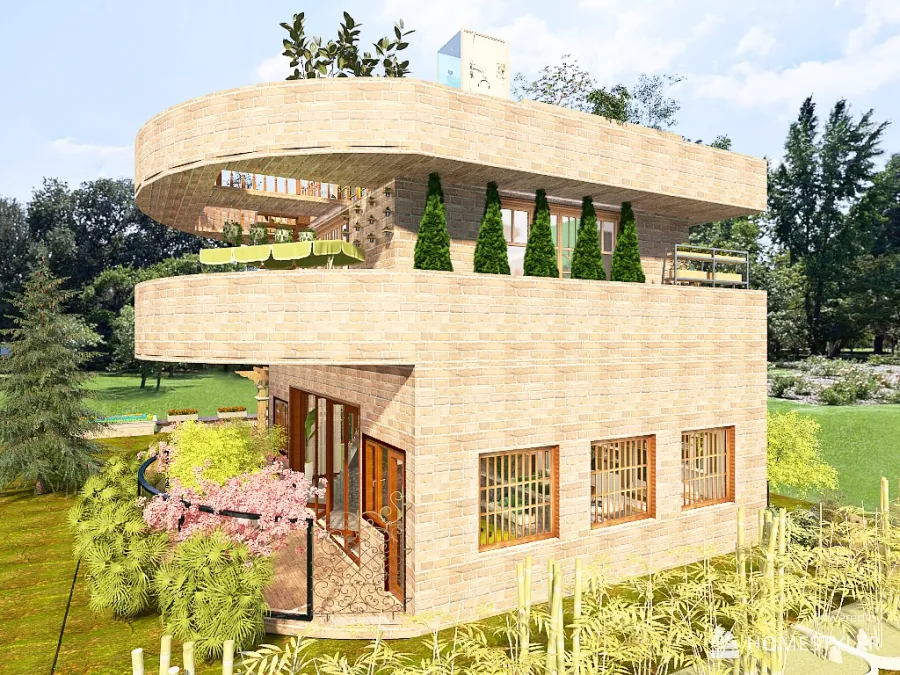 Vertical Farm in Tuscany 3d design renderings
