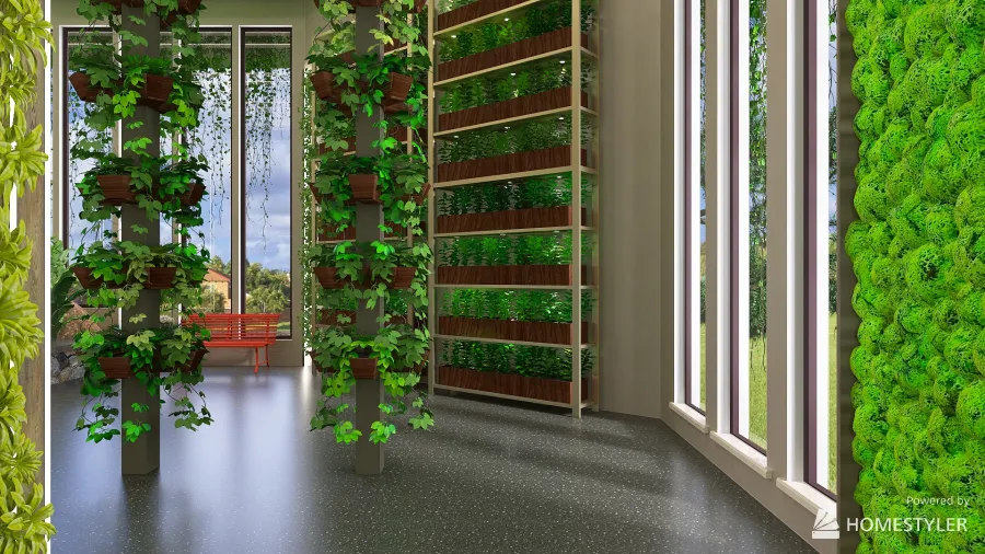Greenhouse 3d design renderings