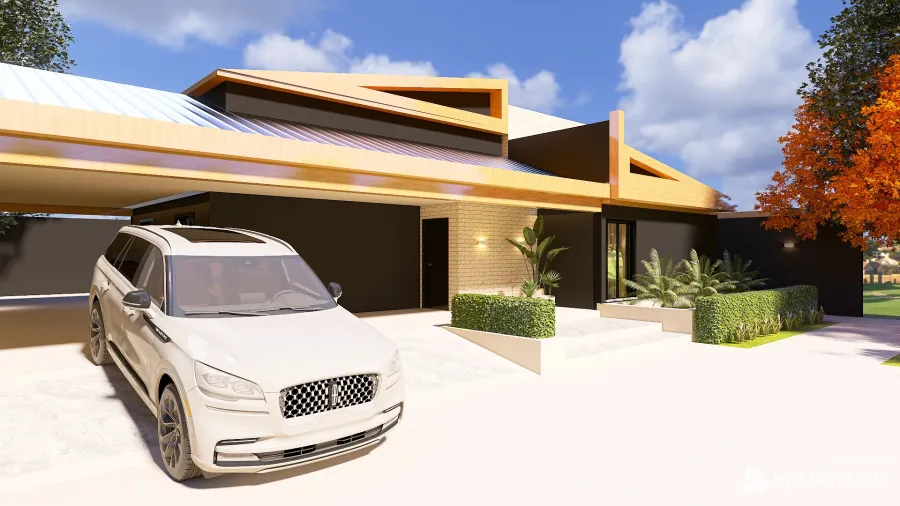 Casa Térrea 3d design renderings
