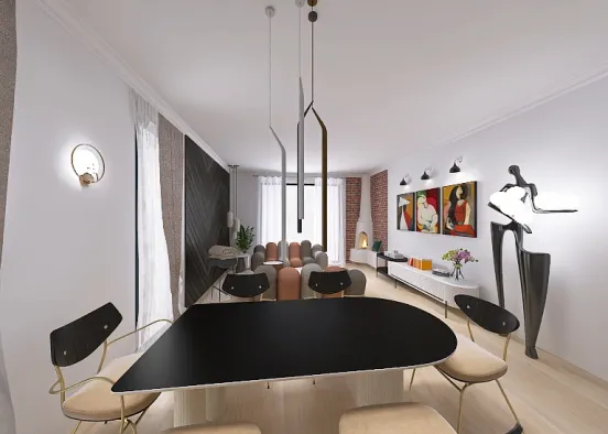 Contemporary Scandinavian Apartment Design Rendering