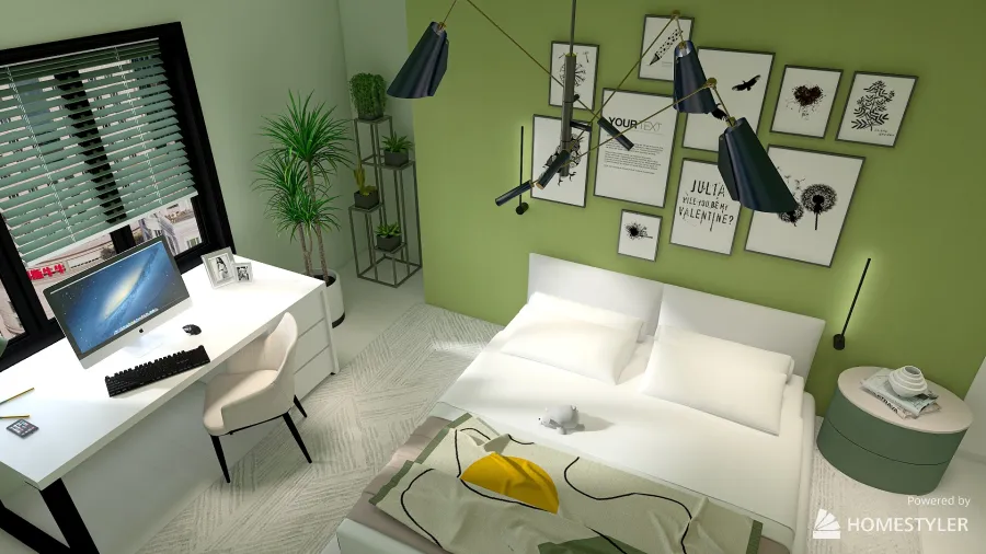 bedroom for a teenage girl from 14-18 years old 3d design renderings