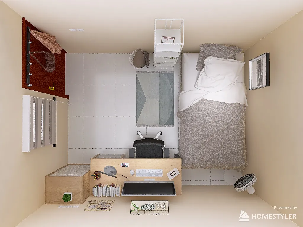 minimalist 8 square meter bedroom design 3d design renderings