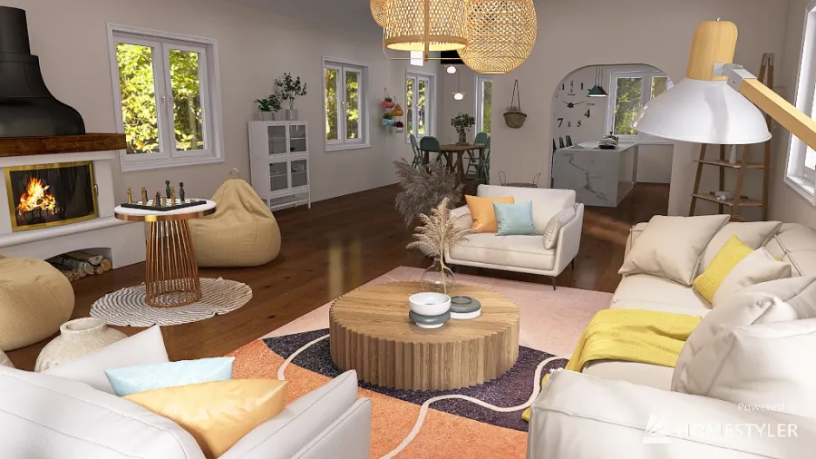 the perfect open living room 3d design renderings
