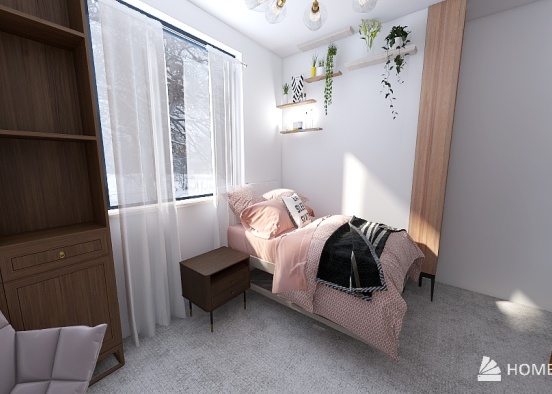 Bedroom possibility (real dimensinos) Design Rendering