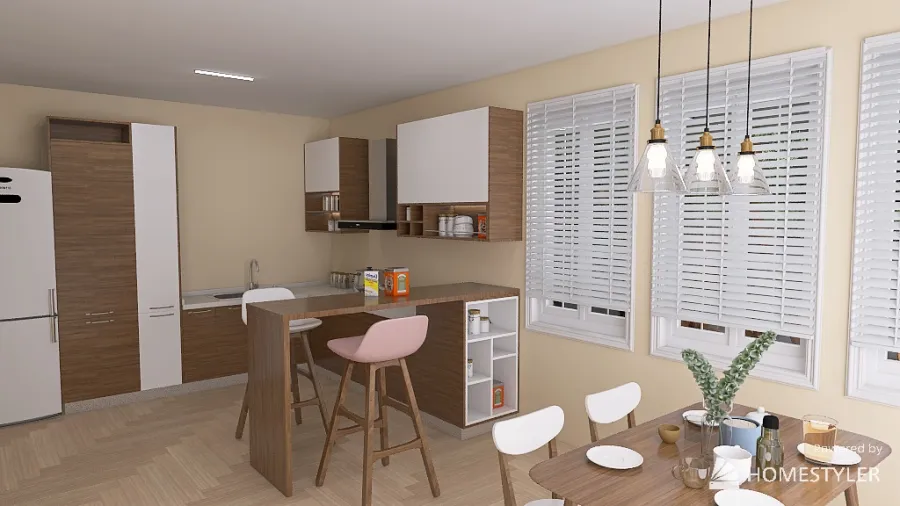 Cocina - Comedor 3d design renderings