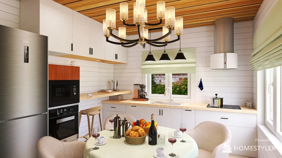 Кухня в Скандинавском стиле 3d design renderings