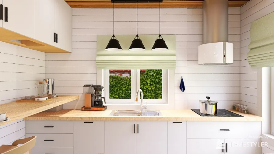Кухня в Скандинавском стиле 3d design renderings