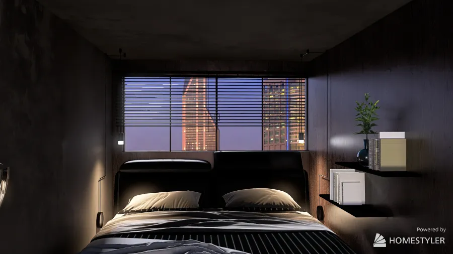 introvertic glass bedroom 3d design renderings