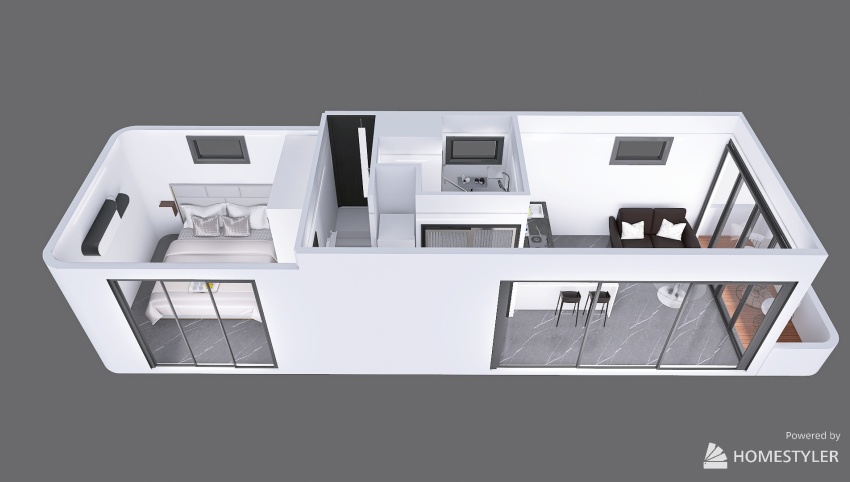BOUNDLESS BOUNTY 1 bed open plan 3d design picture 32.75
