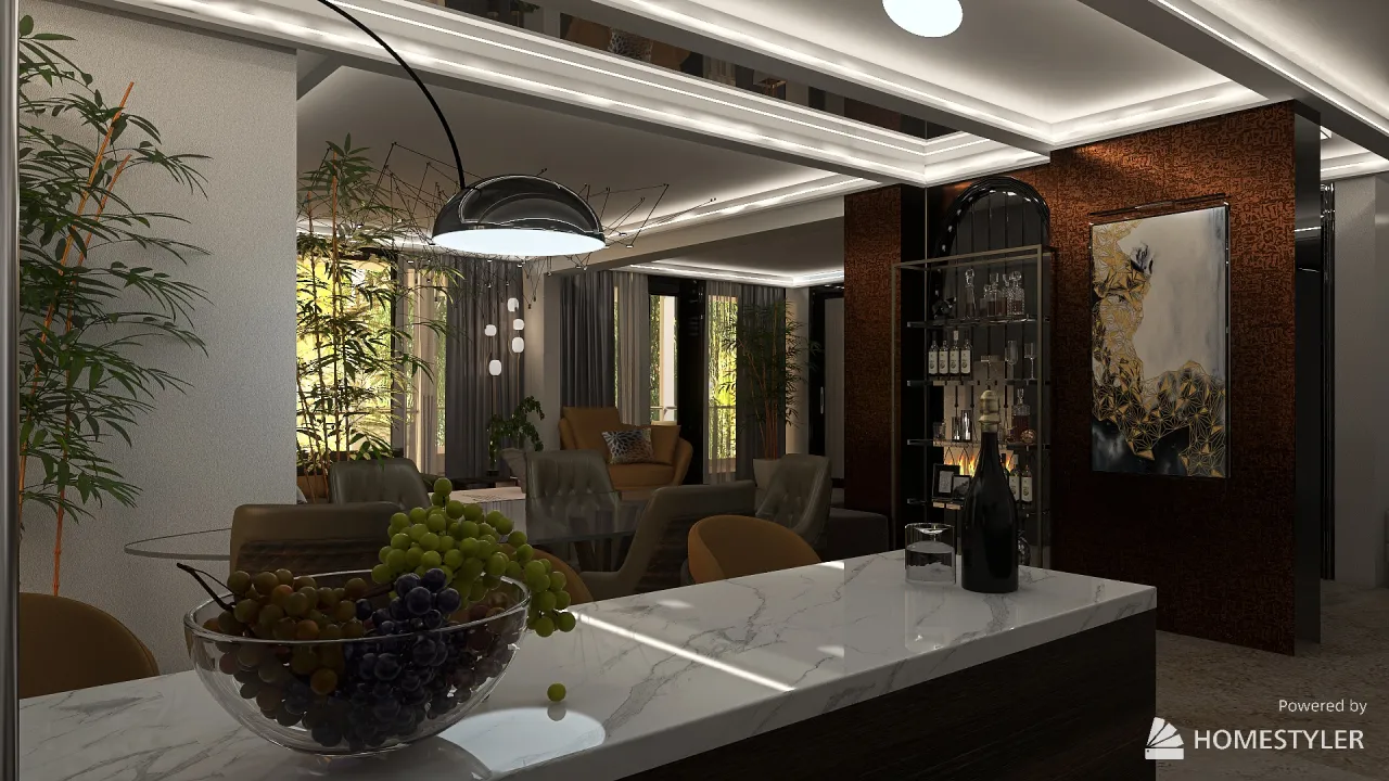 LivingDiningRoom 3d design renderings