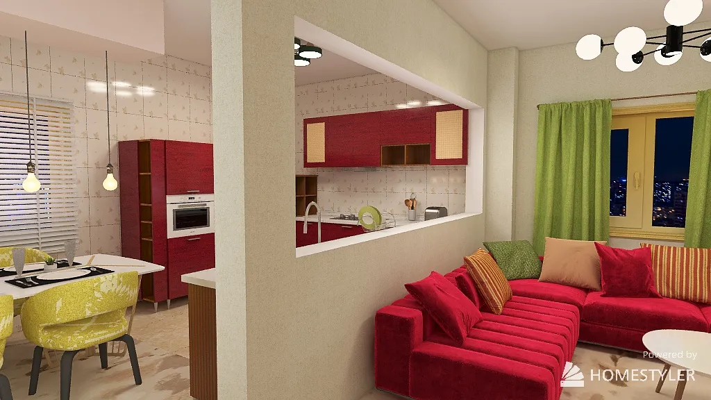 A small apartment for 2 students 3d design renderings