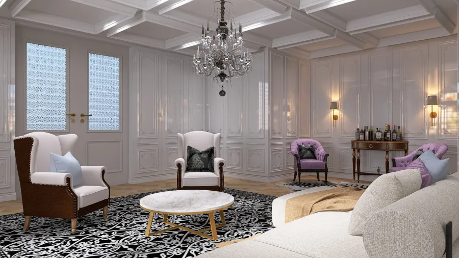 Modern French Style 3d design renderings