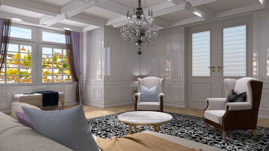 Modern French Style 3d design renderings